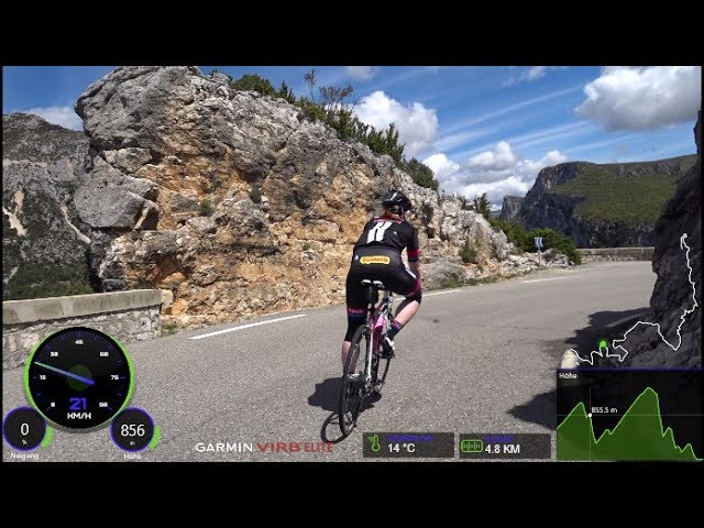 60 Minute Great Canyon du Verdon Road Cycling Workout France Part 1