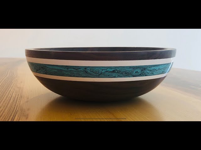 Turning a wood and milliput bowl