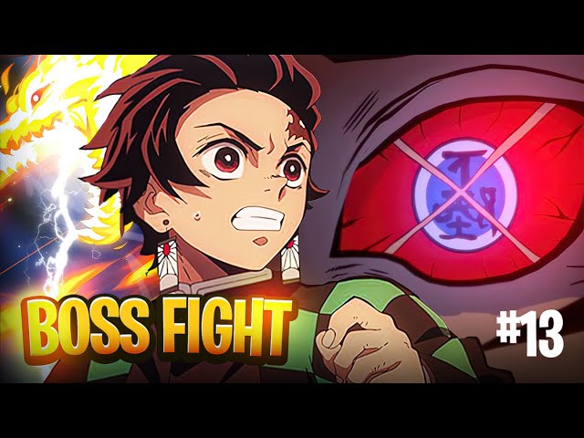 Tanjiro Vs Kyogai Boss Fight Drum Demon ep 13