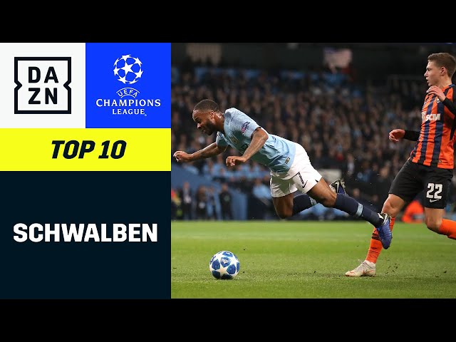 Top 10 Schwalben | UEFA Champions League | DAZN Highlights