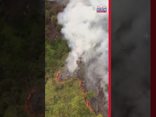Watch: Hawaii Wildfire Moving Away From Towns #shorts