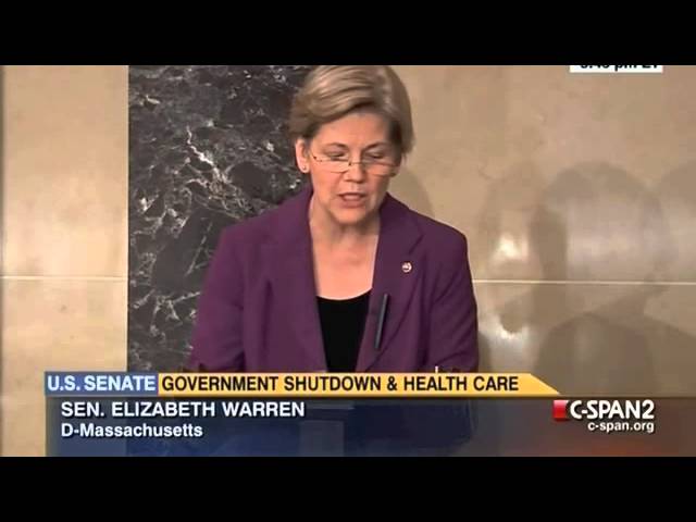 Sen. Warren on Republicans' Shutdown Threats