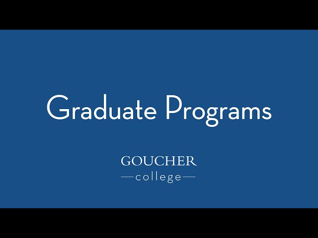 Graduate Programs at Goucher College