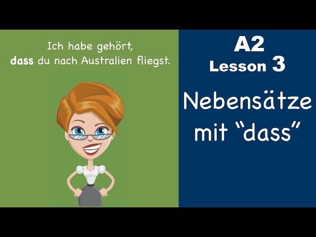 Learn German | Konjunktion "dass" | Nebensatz | German for beginners | A2 - Lesson 3