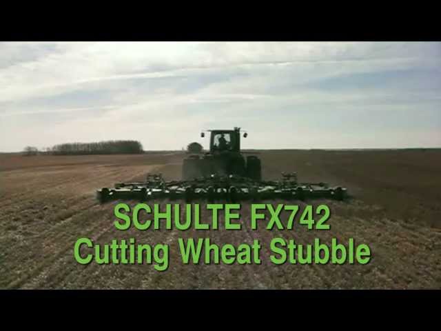Schulte Rotary Cutter, mowing wheat stubble. World's Largest Rotary Mower