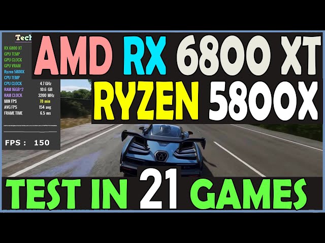 RX 6800XT + Ryzen 5800X  | Test In 21 Games | High Settings 1440p | Tech MK