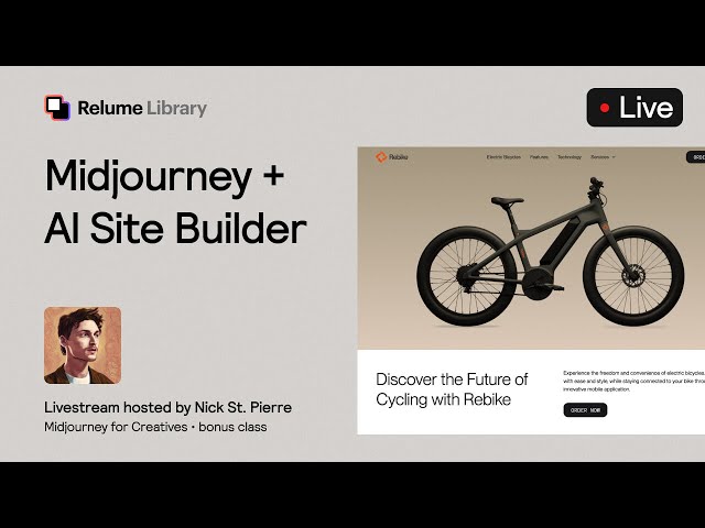 Midjourney + AI Site Builder | Webflow Live Build