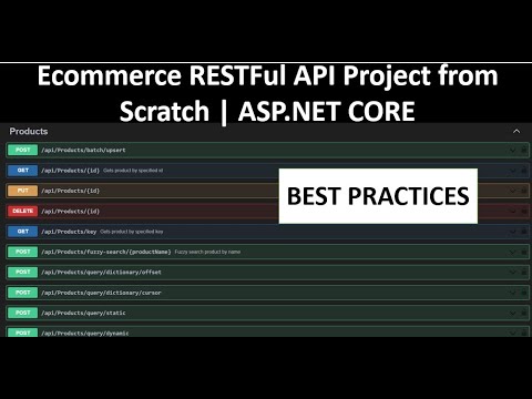 ECommerce RESTFul API Project in ASP.NET CORE