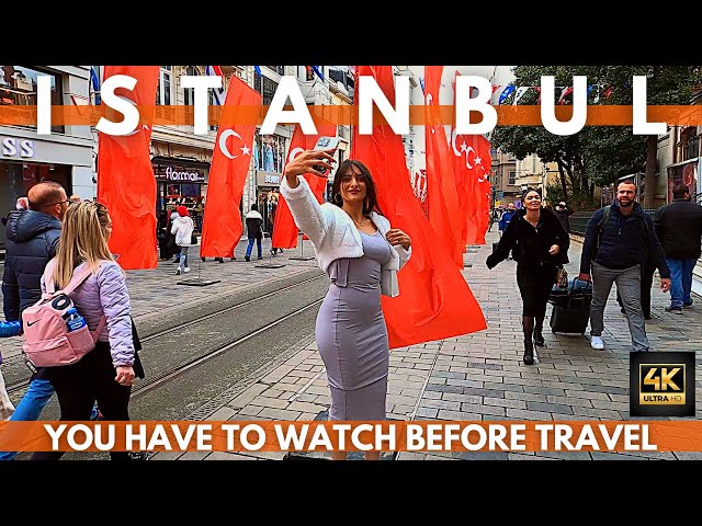 Istanbul Turkey 2022 4K Walking Tour-TAKSIM SQUARE,ISTIKLAL STREET,GALATA TOWER,KARAKOY,EMINONU