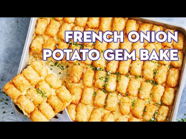 French Onion Potato Gem Bake | taste.com.au