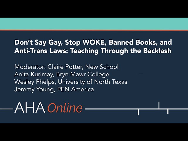 Don’t Say Gay, Stop WOKE, Banned Books, and Anti-Trans Laws: Teaching Through the Backlash