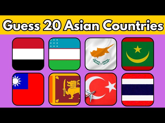 Can You Guess Asian Country in 5 Seconds ❓ Guess 20 Asian Countries | Quiz Street
