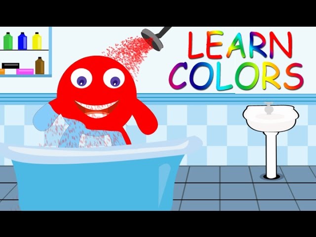 Learn Colors With Bathroom Shower | Rainbow Colors For Beginners