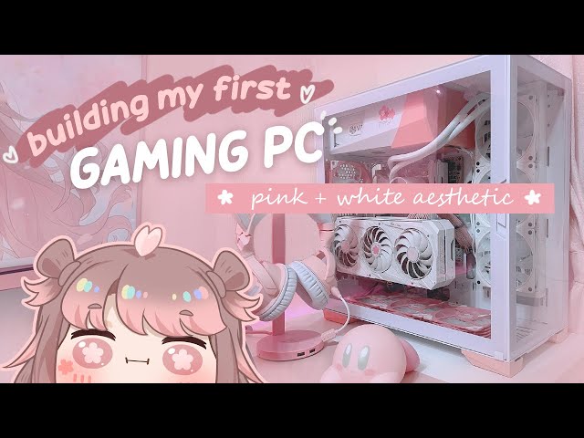 building my first gaming PC 🌸 $1800 pink + white aesthetic build ✨ rtx 3080