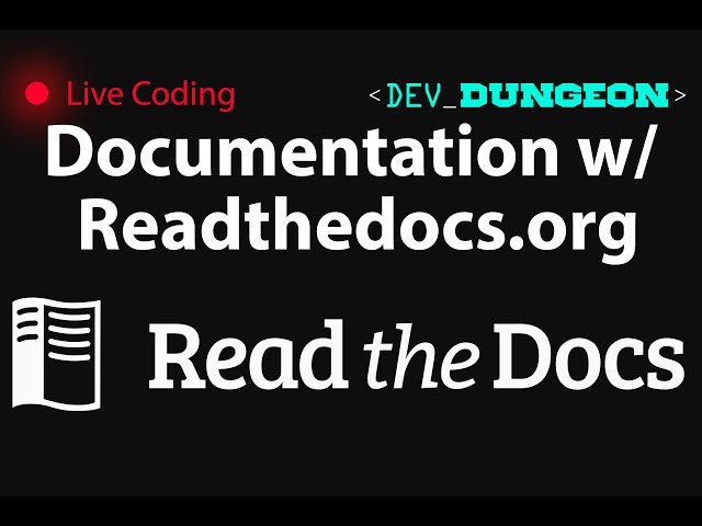 Live Coding: Documentation w/ ReadTheDocs.org (RTFD)