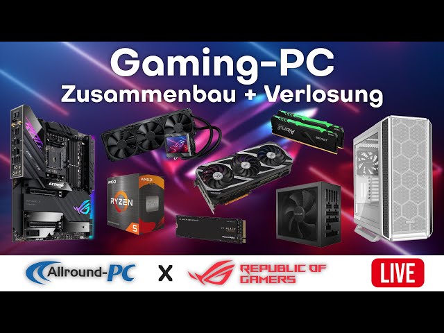 ASUS ROG AMD 3.000€ Gaming-PC - Live-Zusammenbau, Tech-Talk und Verlosung