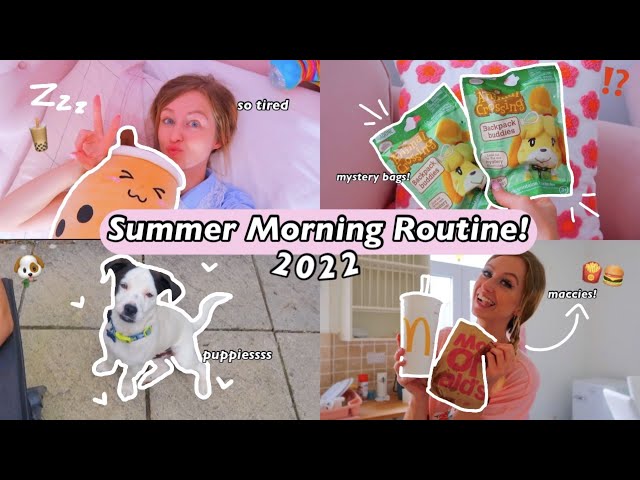My *REALISTIC* Summer Morning Routine 2022!🥰🌤🛼🥞 (mystery bags, maccies breakfast, puppies etc!)💓