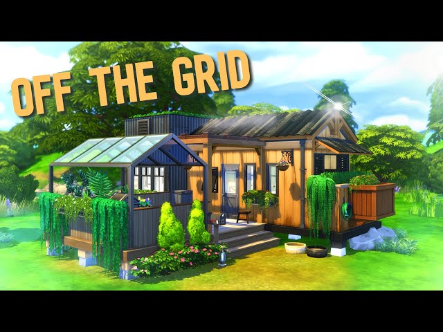 TINY OFF THE GRID TRAILER HOME - Sims 4 Speed Build