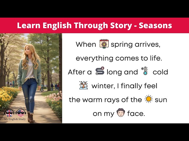 Learn English Through Story | English Lesson for ESL Beginners | Seasons 🌿🌞