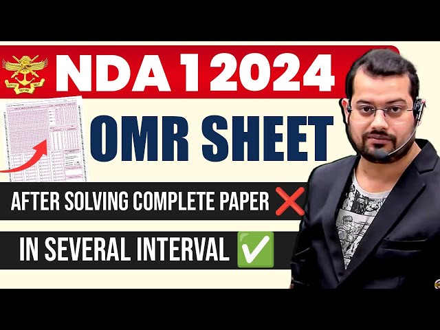 NDA 12024 || OMR SHEET || AFTER SOLVING COMPLETE PAPER  IN SEVERAL INTERVAL || BY VIVEK RAI SIR