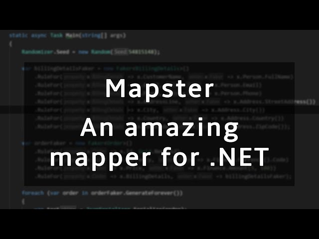 Mapster, the best .NET mapper that you are (probably) not using