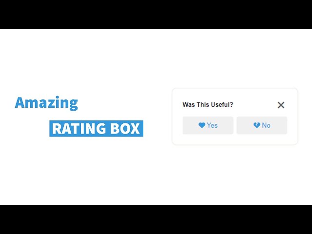 Awesome Rating Box Using HTML CSS & JAVASCRIPT
