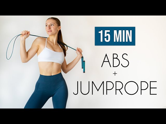 15 MIN JUMP ROPE & ABS WORKOUT (Cardio Abs At Home)
