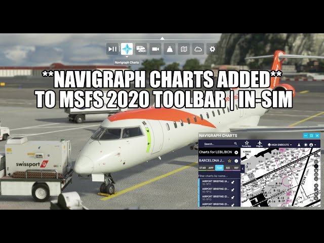 Navigraph Charts Arrive in MSFS 2020 - New Toolbar Option | Huge Update