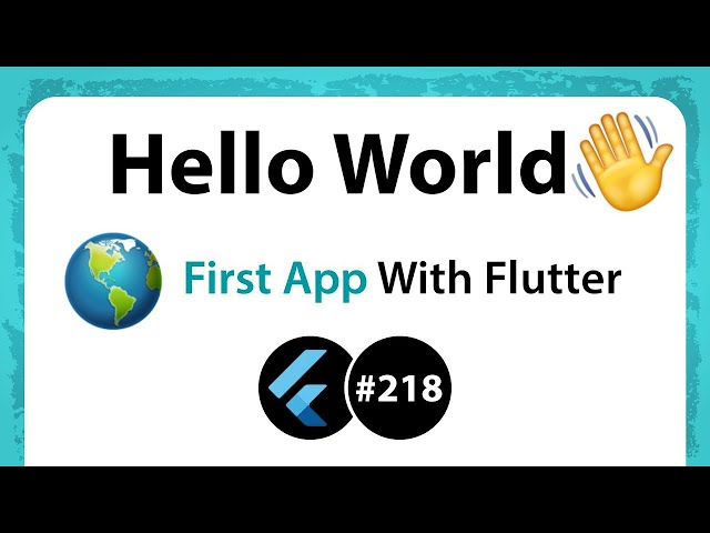 Flutter Tutorial - Hello World App In 5 Minutes - Your First Flutter App