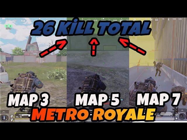 I PLAYED ON ALL THE MAPS AND SHOT ALL THE GUYS  - 26 KILLS - PUBG METRO ROYALE CHAPTER 18