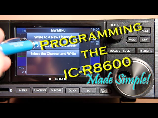 ICOM IC-R8600: Simplified Memory Programming and Scanning