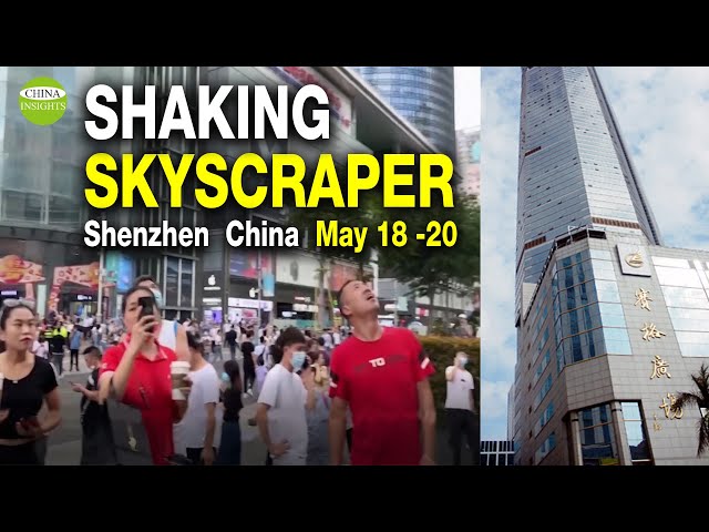 The tallest steel building in Shenzhen is shaking/Tilting or collapsed buildings (Made in China -1)
