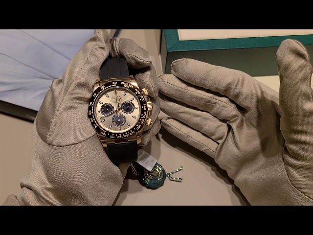 Rolex Daytona Oysterflex Yellow  gold unboxing and review Reference 116518LN