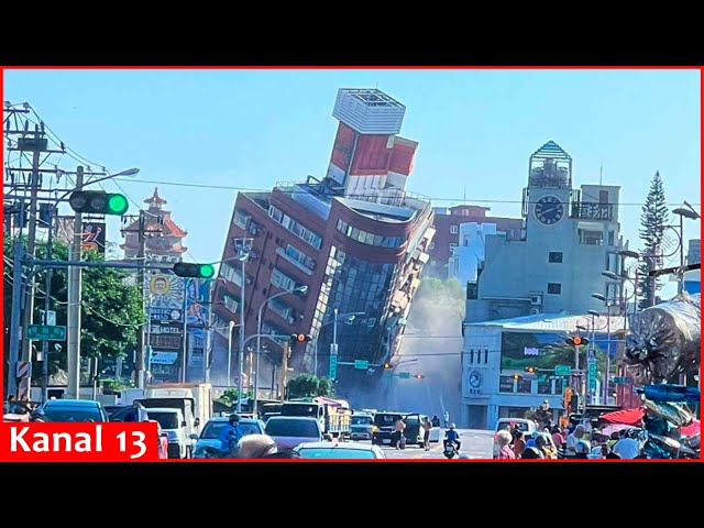 Terrifying images of the devastating earthquake in Taiwan - more 700 people injured
