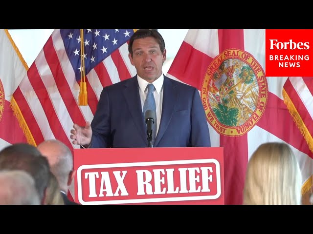 JUST IN: DeSantis Signs Massive Tax Cut Package Into Law