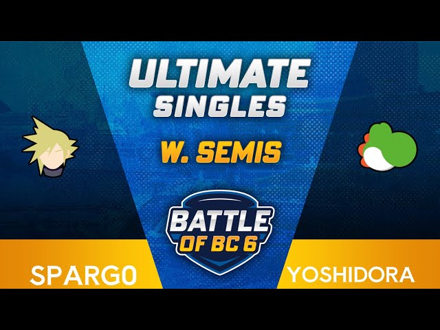 Sparg0 (Cloud) vs Yoshidora (Yoshi) - Ultimate Singles Winners Semi-Final - Battle of BC 6