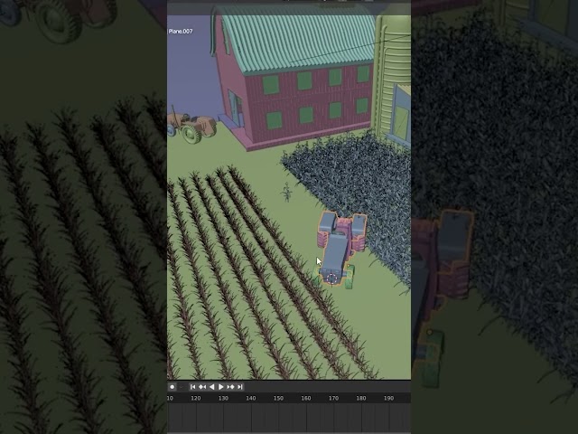 making a smallvile superman type farm in blender #shorts