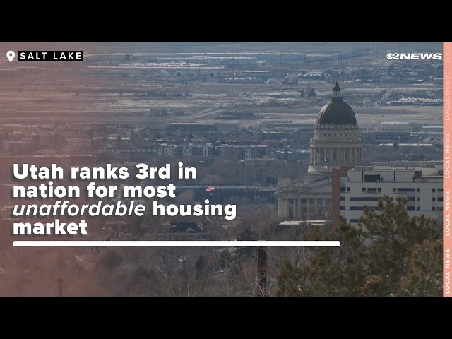 Utah ranks 3rd in nation for most unaffordable housing market behind Hawaii, California