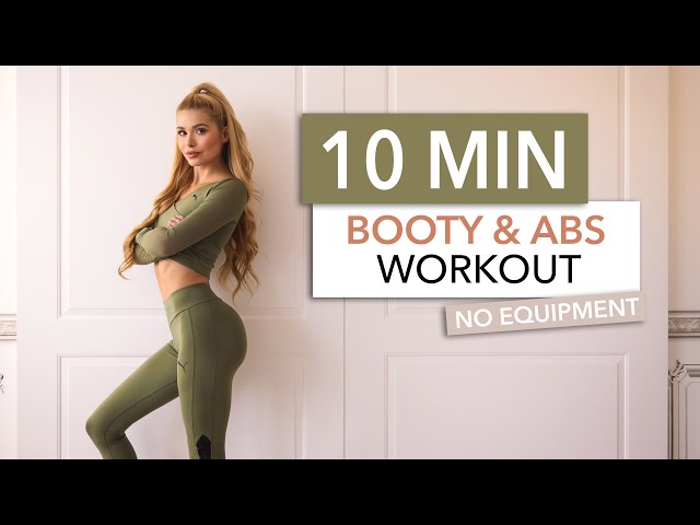 10 MIN BOOTY & ABS - a slow workout on the floor - No Squats, No Jumps, Low Impact  I Pamela Reif