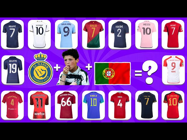 Guess the football players by Childhood photos, Song, Jersey, Club, and Country.Ronaldo,Messi,