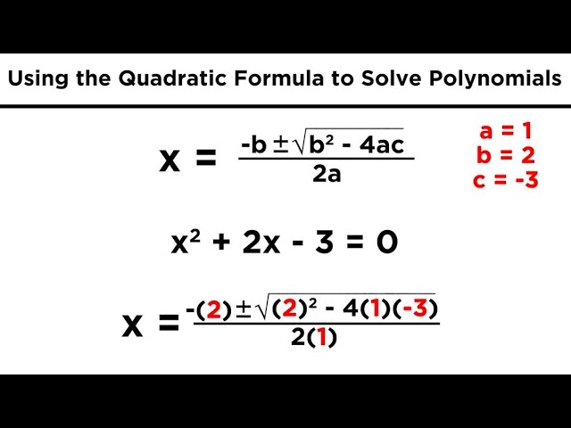 Solving Quadratics by Using the Quadratic Formula