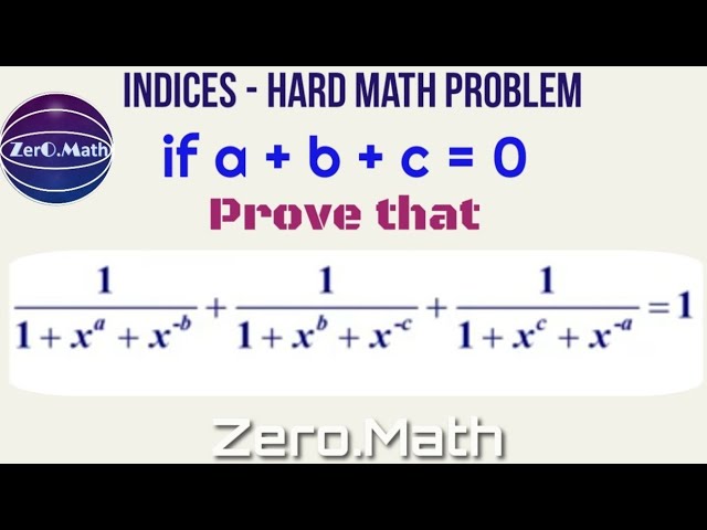 Solving hard math problems | indices igcse | Laws of Indices | Zero math