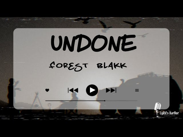 Forest Blakk - Undone | Lyrics