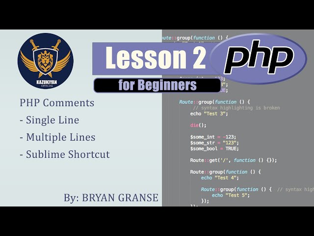 PHP Tutorial Tagalog Lesson 2 - PHP Comments, Single Line, Multiple, Shortcut Comment in Sublime
