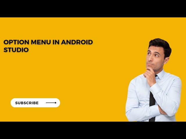 How to create option menu or menu items or  three dots in android studio