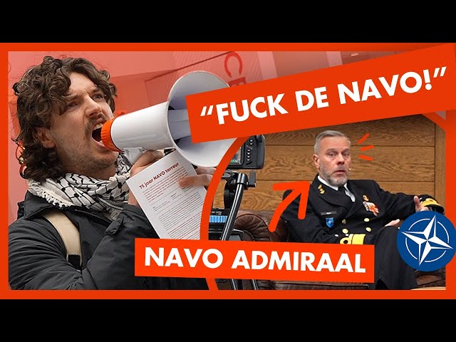 Studenten verstoren NAVO propaganda sessie