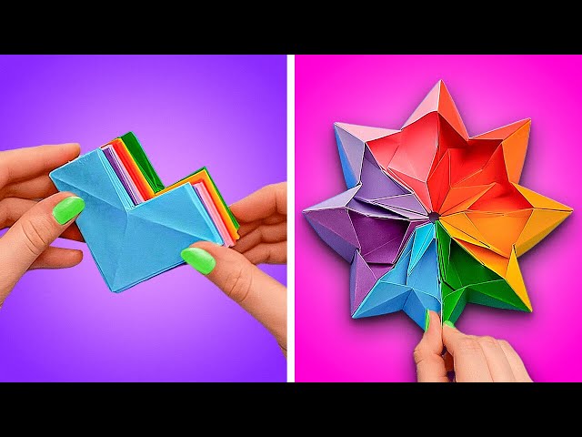 Creative DIY Ideas With Cardboard And Colorful Paper Crafts