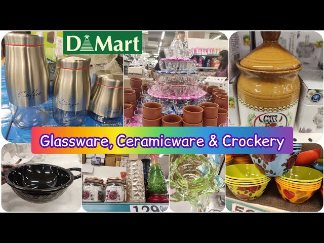 Dmart latest tour, Glassware, ceramic, melamine & crockery collection, kitchen decor, new arrivals