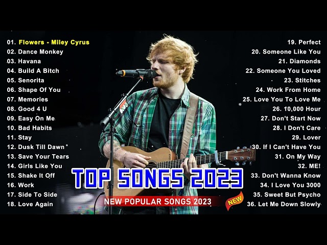 Miley Cyrus, Maroon 5, Taylor Swift, Ed Sheeran, Shawn Mendes - Best Pop Music Playlist 2023