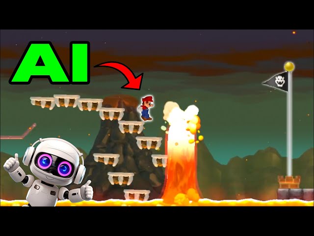 AI takes a ride on the BONECOASTER | New Super Mario Bros. Wii